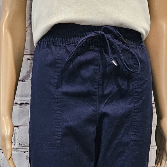 RW&Co, Cotton midrise jogger pants in medieval blue - Picture 8 of 12